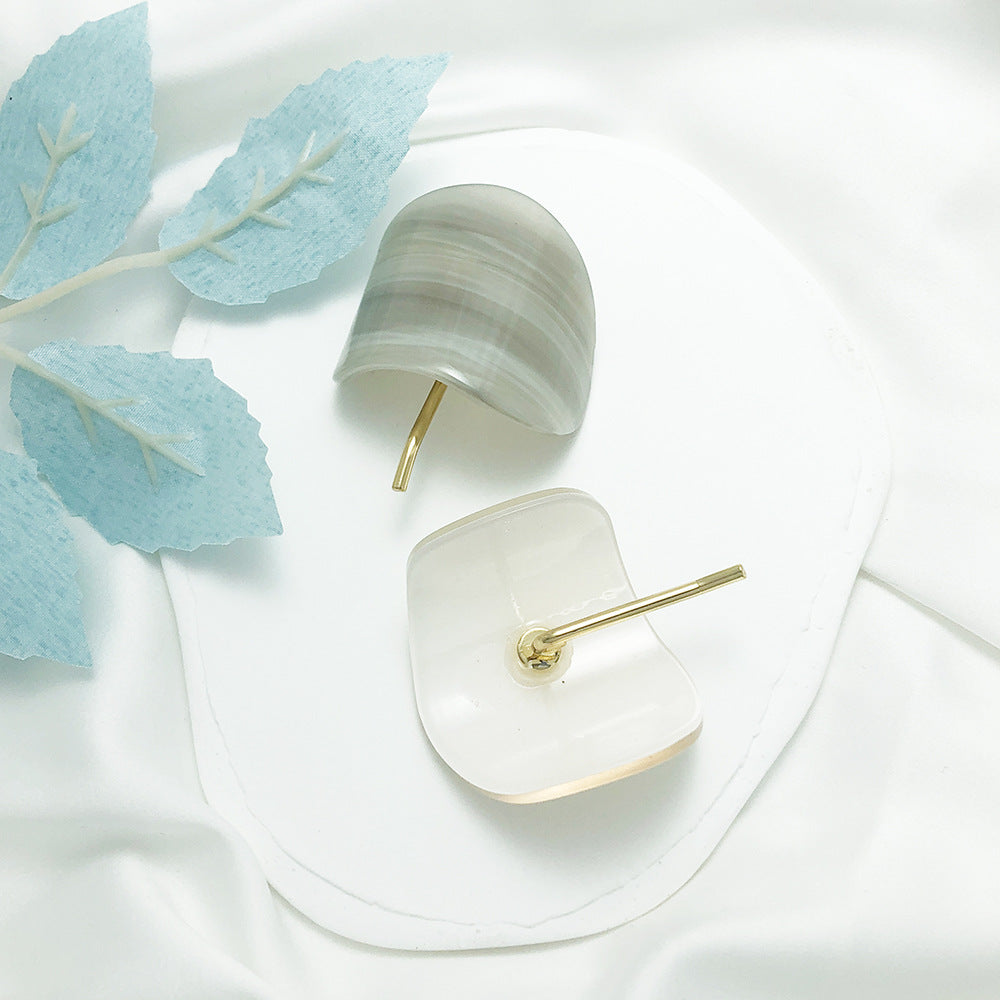 Simple Casual Ponytail Hairpin Resin U-shaped Seamless Advanced Sense