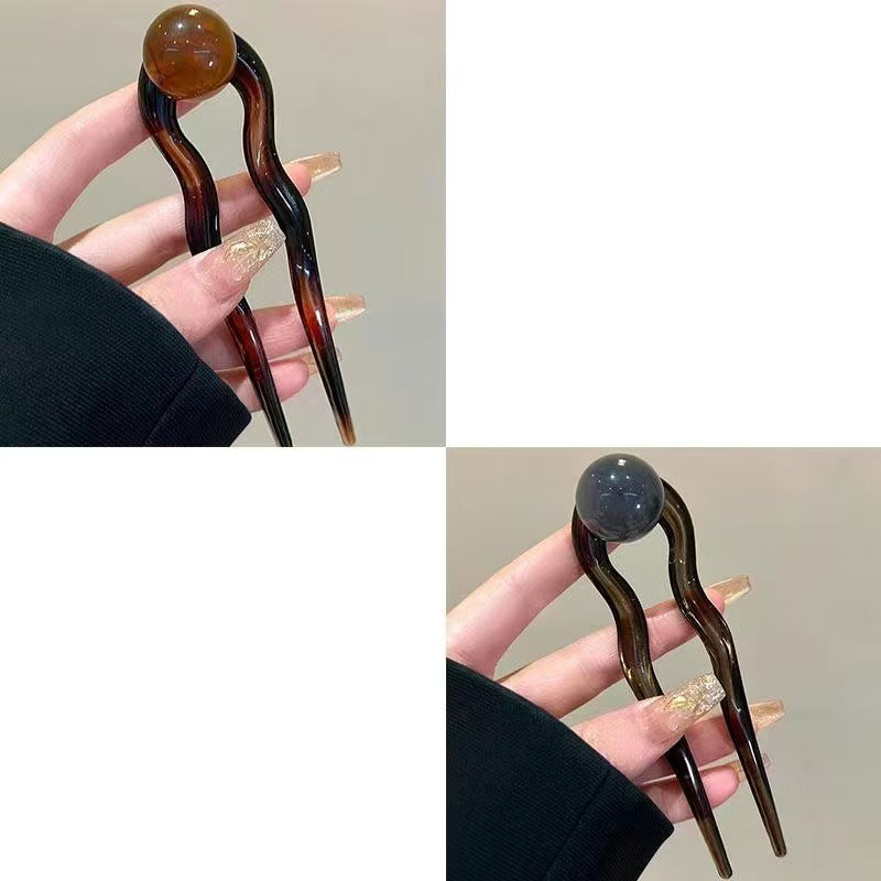 Ball Retro Simple U-shaped Hair Pin Headdress Barrettes