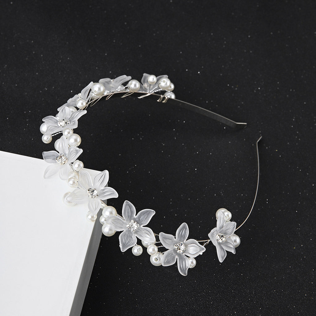 Women's Floral Pearl Hair Hoop Headwear