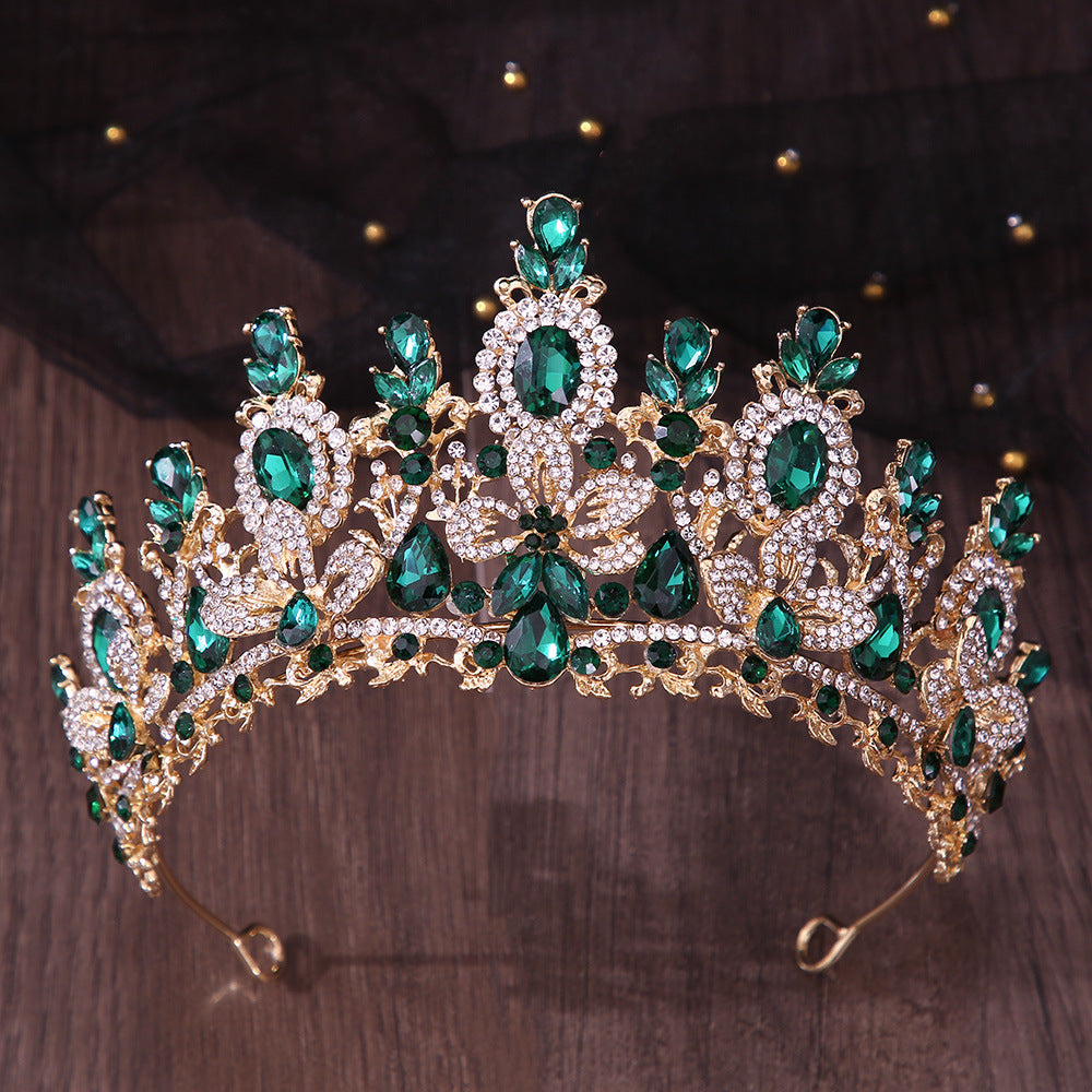 Bridal Crown Headdress Cross Wedding Dress Accessories Luxury Crystal