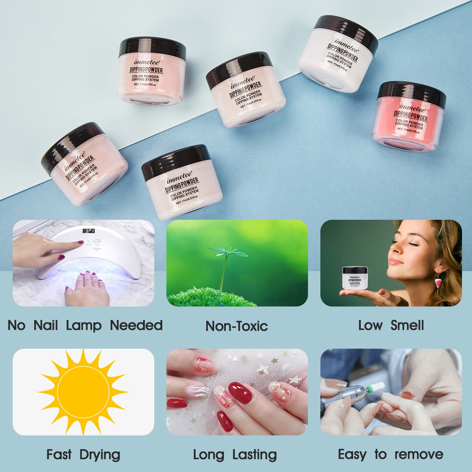 Immetee Enhanced Nail Polish Gel Lasting Light Therapy