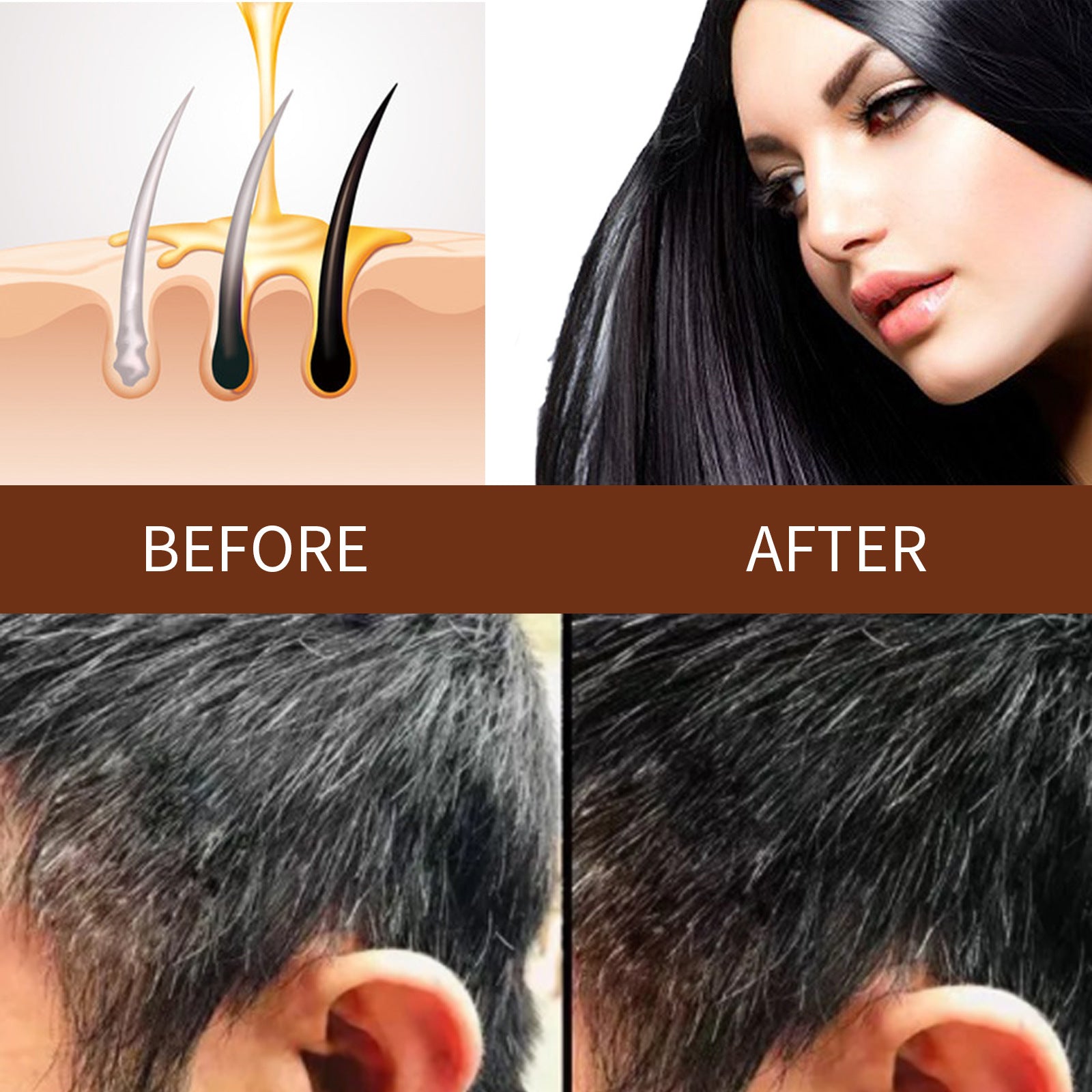 Shampoo Soap Polygonum Multiflorum Repair Natural Darkening