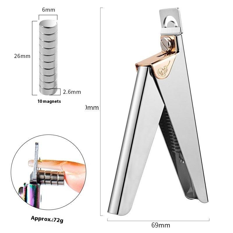 Nail Art Straight Cut Ribbon Titanium French U-shaped Scissors