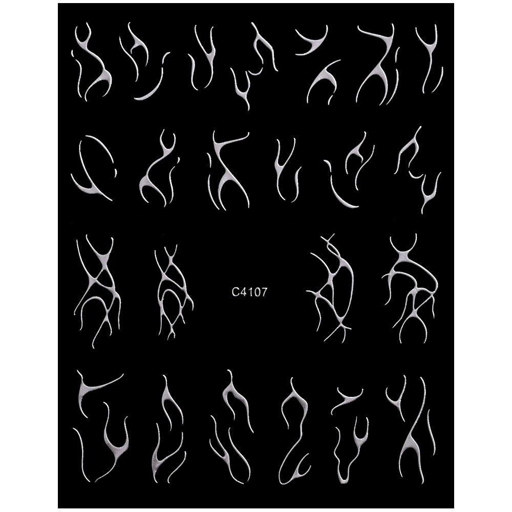 Simple And Irregular Line Nail Sticker