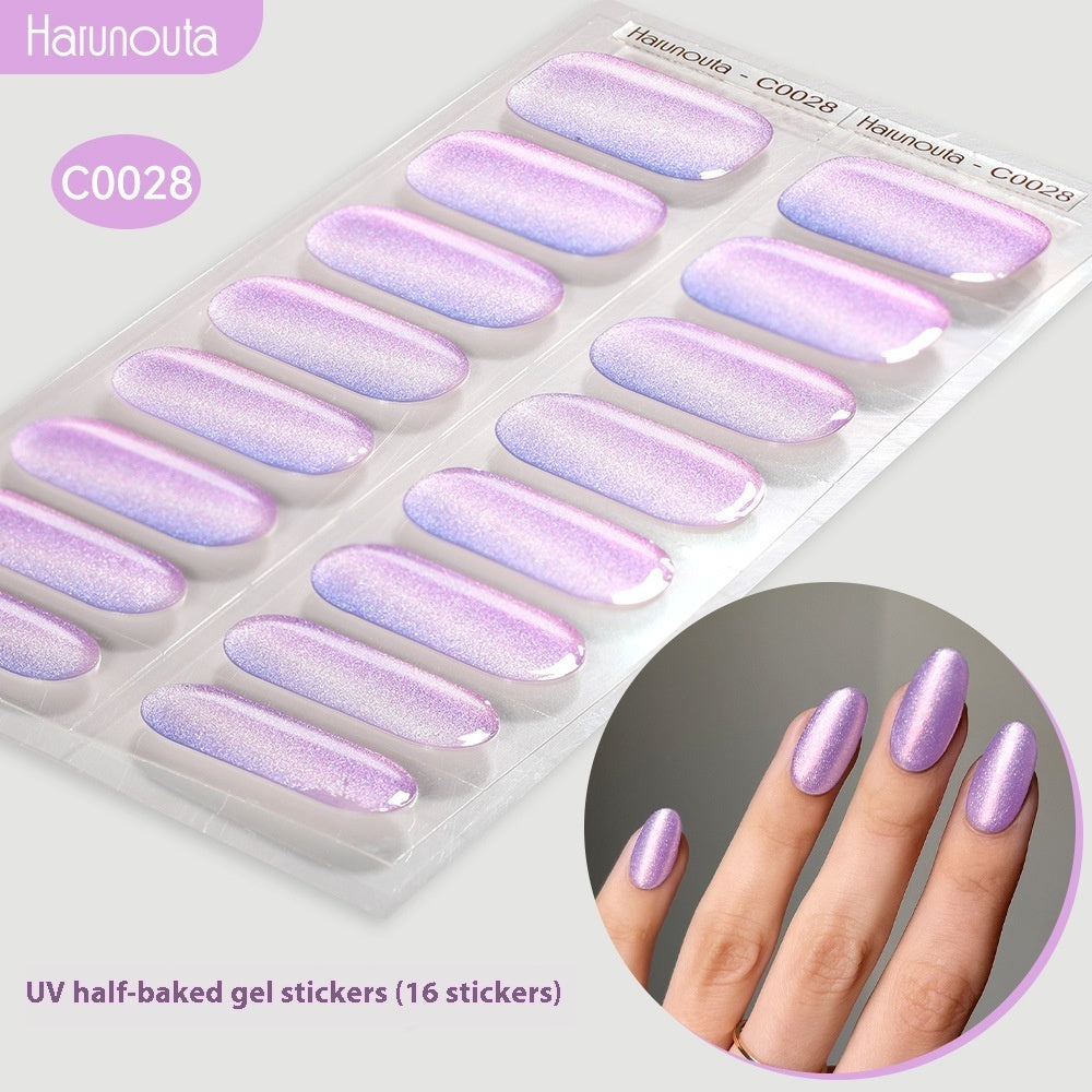 Harunouta Nail Stickers UV Gel Nail Sticker Semi-curing