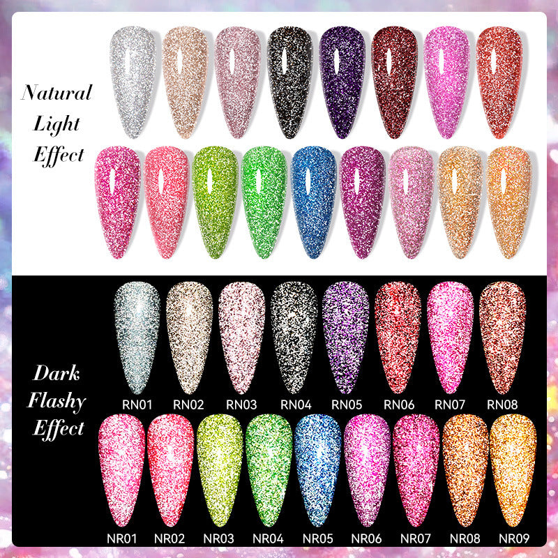 Lilycute Nail Art Fluorescent Crushed Diamond Gel Polish