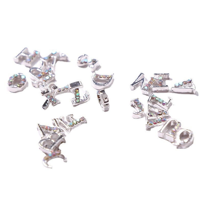 Nail Crystal LZ Personality 26 Letters Alloy Ornament