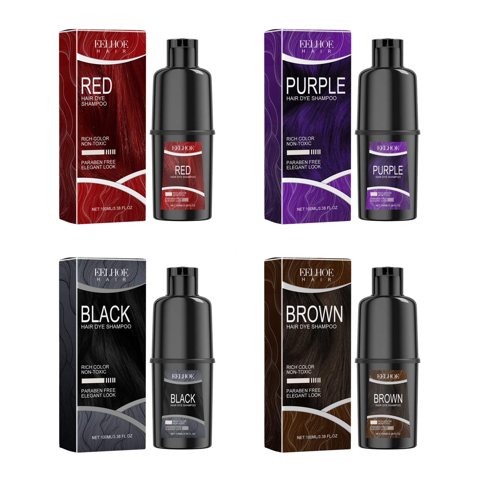 Herbal Plant Extract Nourishing Long-lasting Color Rendering Soft Shampoo