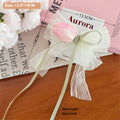 Three-dimensional Tulip Flower Barrettes Simple Ribbon