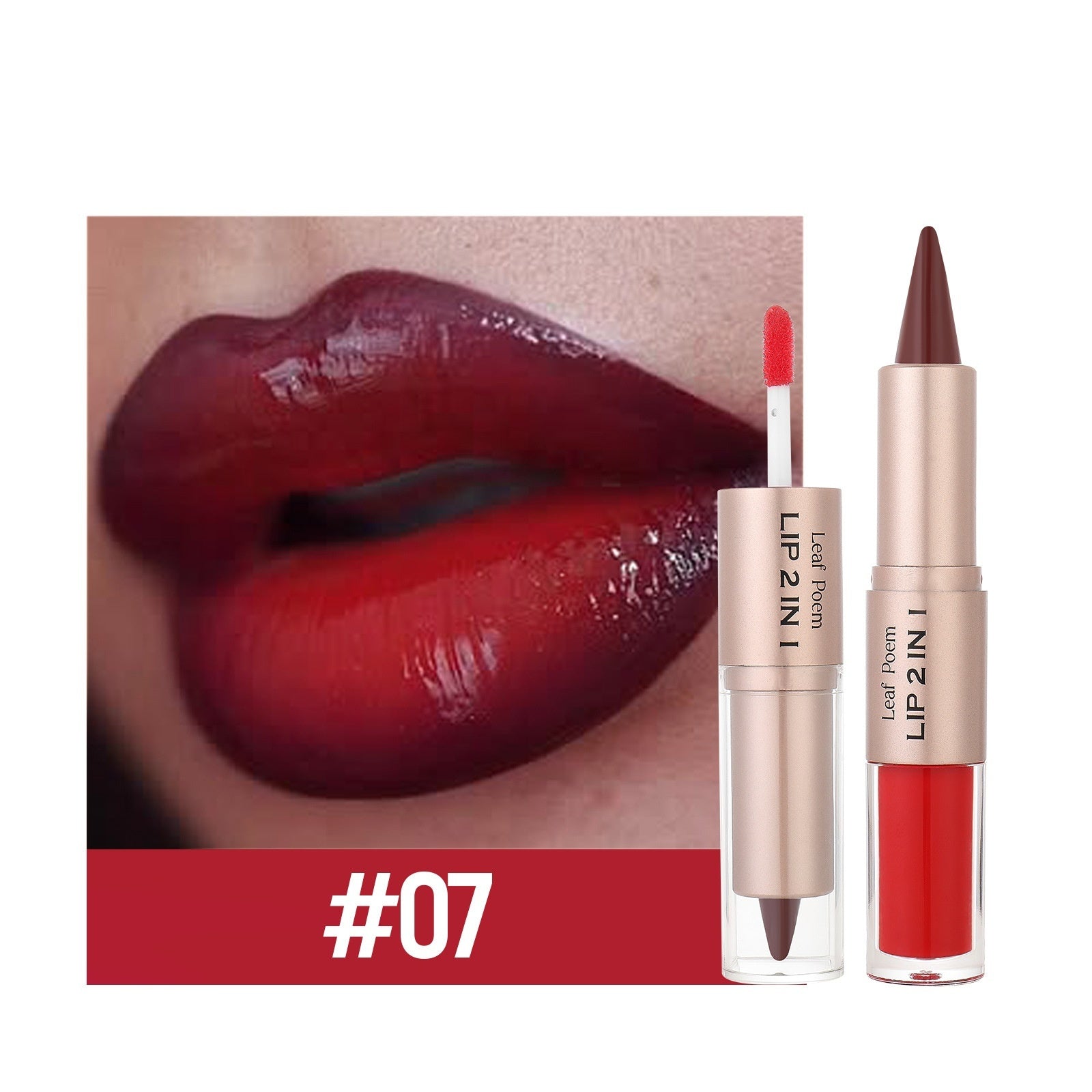 Dual-ended 2-in-1 Makeup Lip Glaze