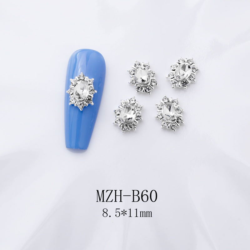 K9 Ultra-Shiny Flat-Back Rhinestones In White For Nail Art Decorations