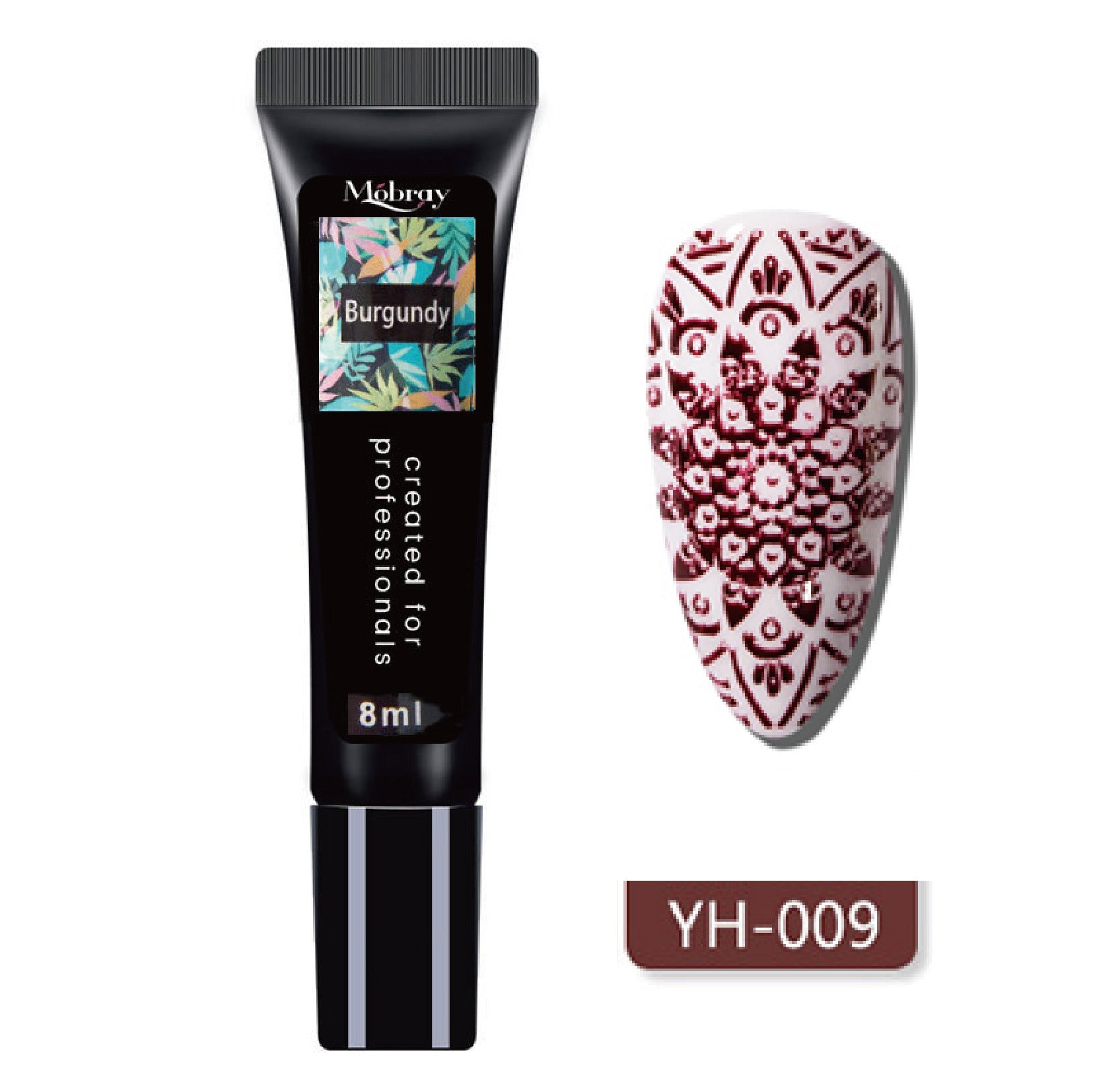 Mobray Manicure Printing Glue Hose Steel Plate Transfer UV Polish Phototherapy Plastic 25 Colors