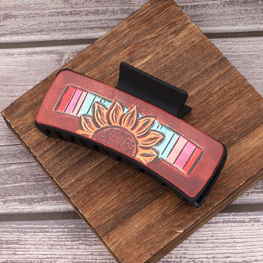 Denim Style Artificial Leather Barrettes Ladies