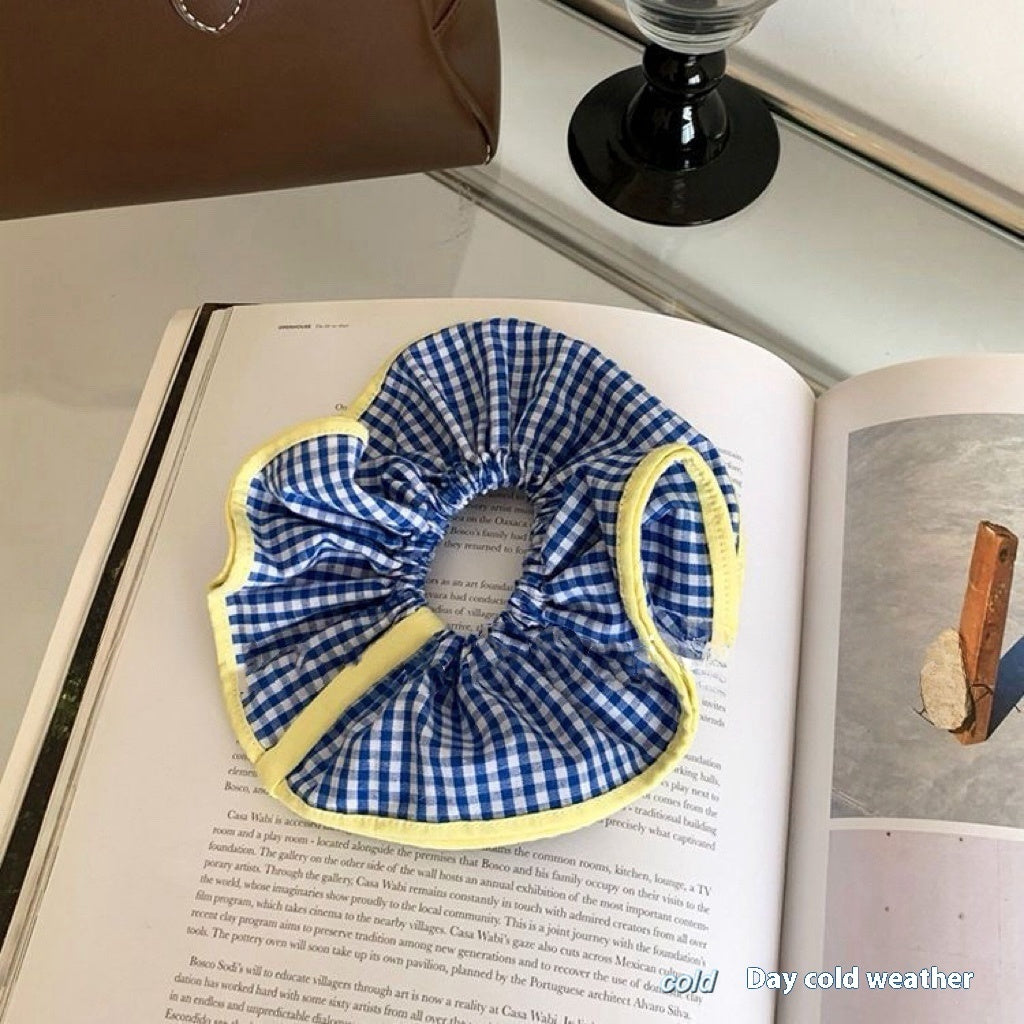 Candy Color Blocking Plaid Headband For Women