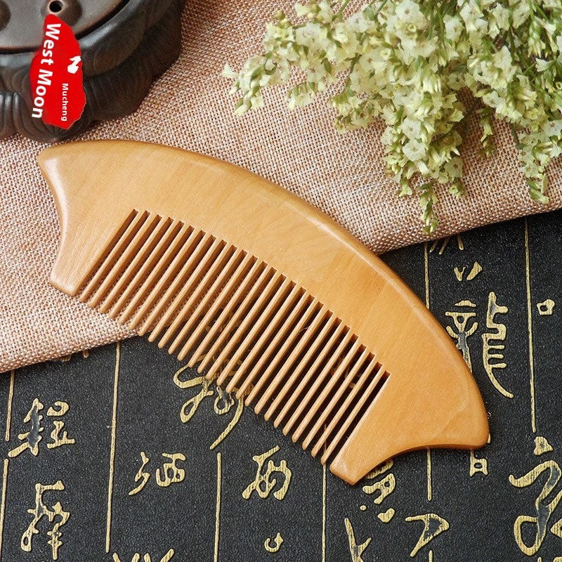 Solid Wood Portable Mahogany Comb