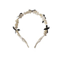 Princess Wide Pleated Headband Bow Tiara