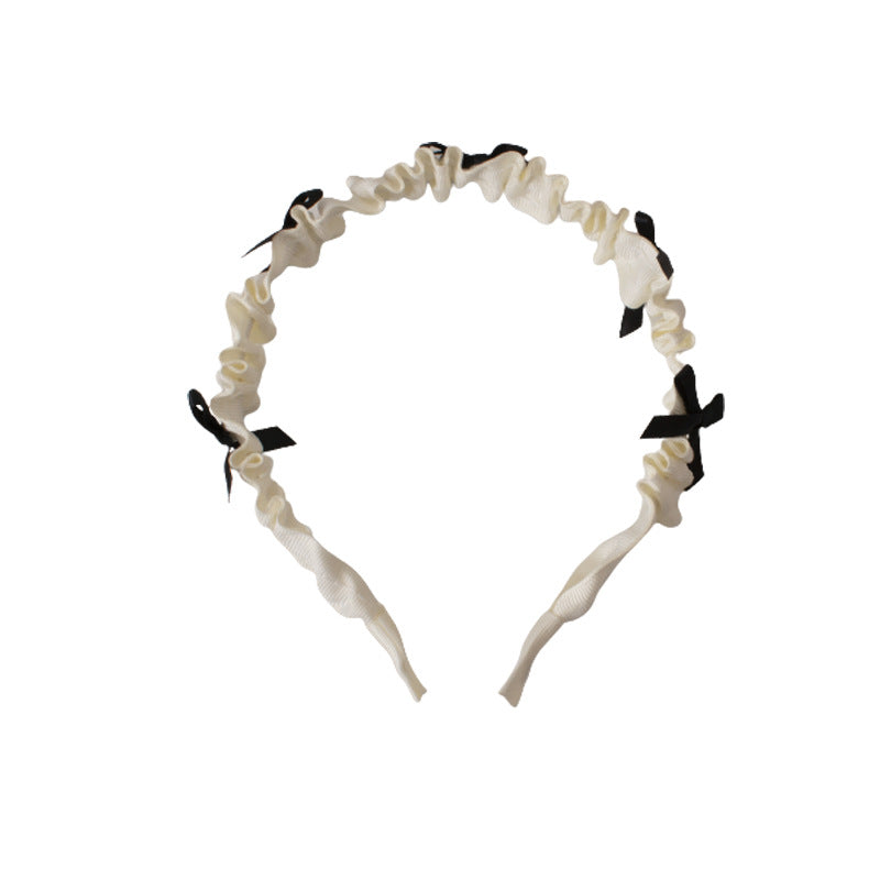 Princess Wide Pleated Headband Bow Tiara