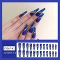 Blue Flame Marbling Fake Nail Patch