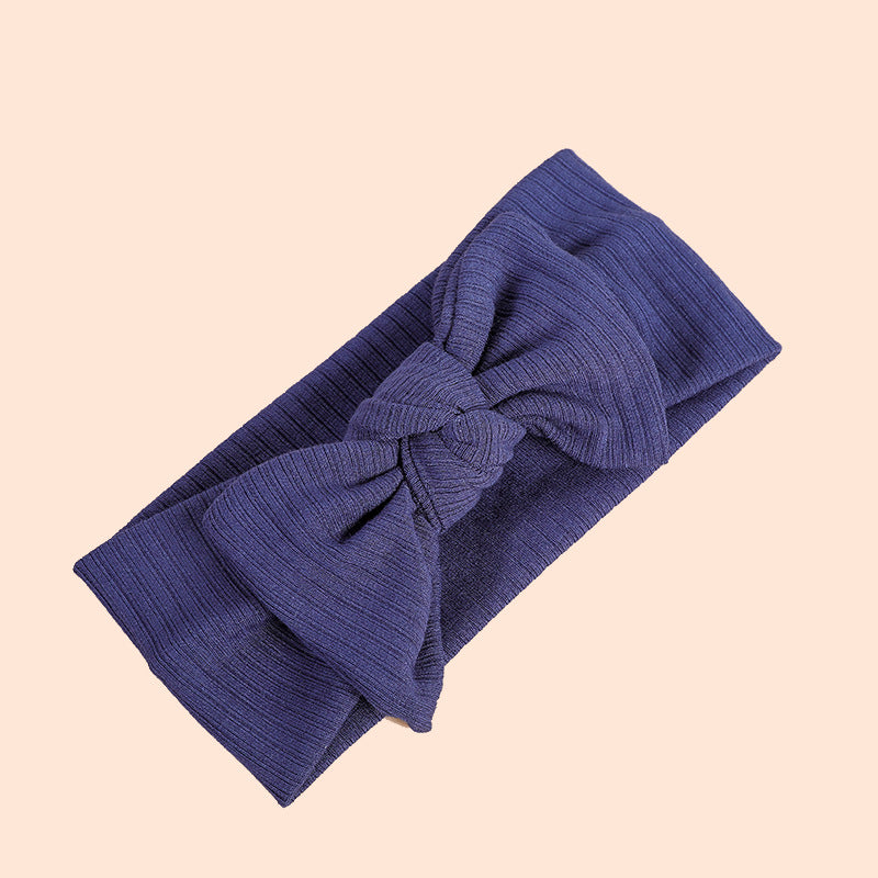 Baby Knitted Stretch Non-marking Bow Hair Tie