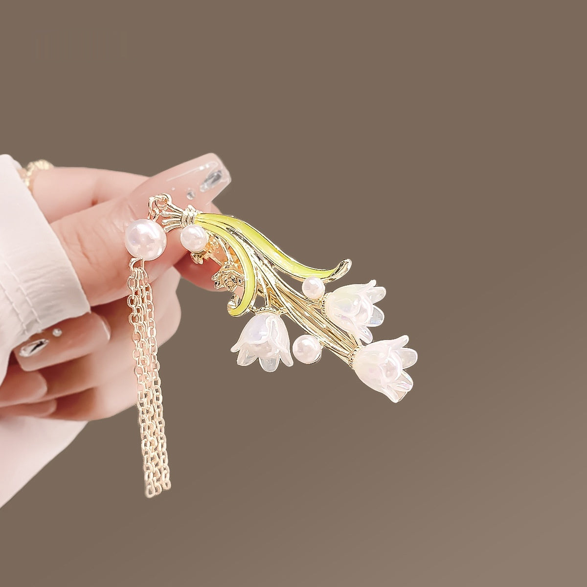 Clip Hairware Full Diamond Wheat Grip