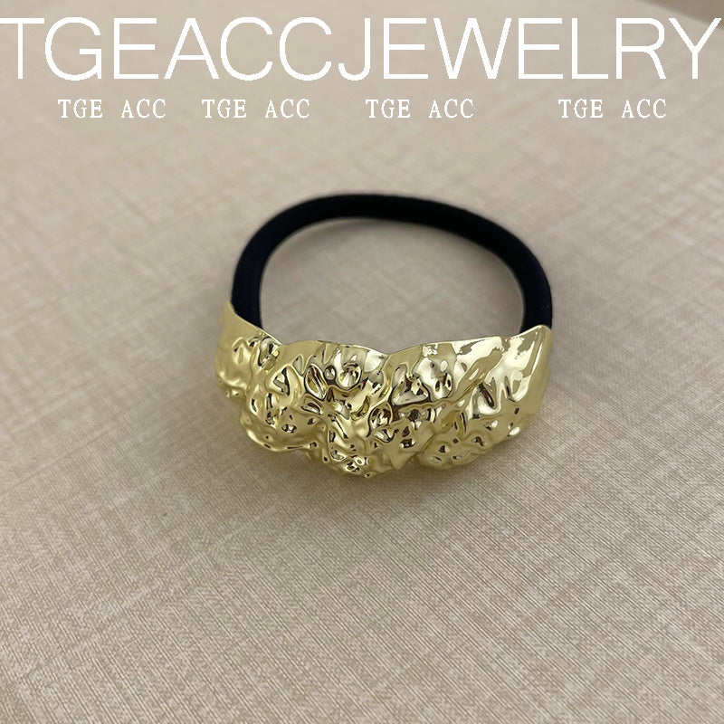 European And American Cold Style Geometric Metal Concave-convex Stretch Retro Head Rope