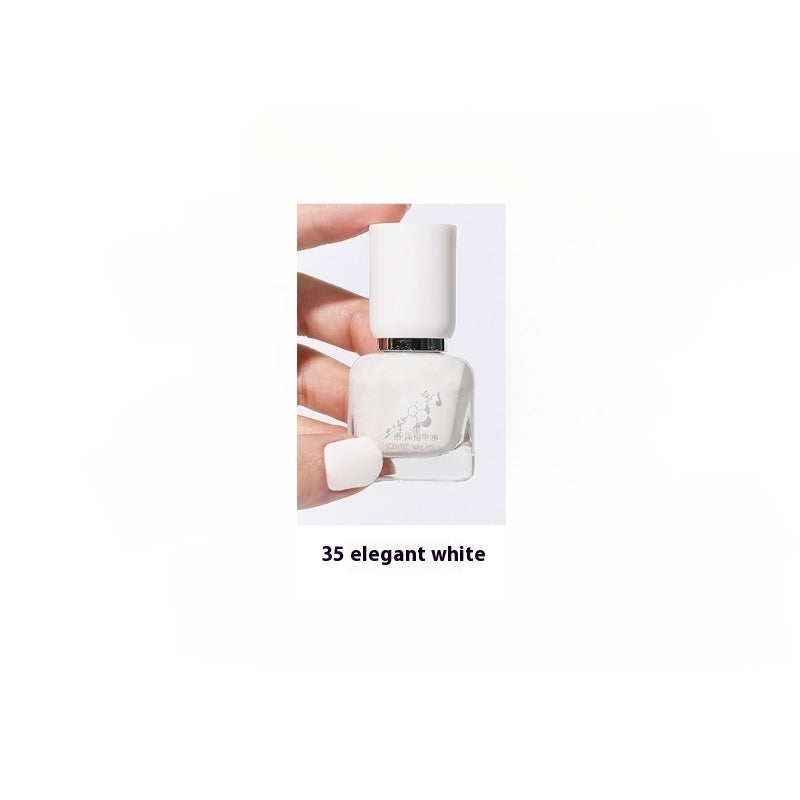 Wutering Water-based Quick-drying Baking-free Long-lasting Tearable Popular Color White Fragrance-retaining Nail Polish