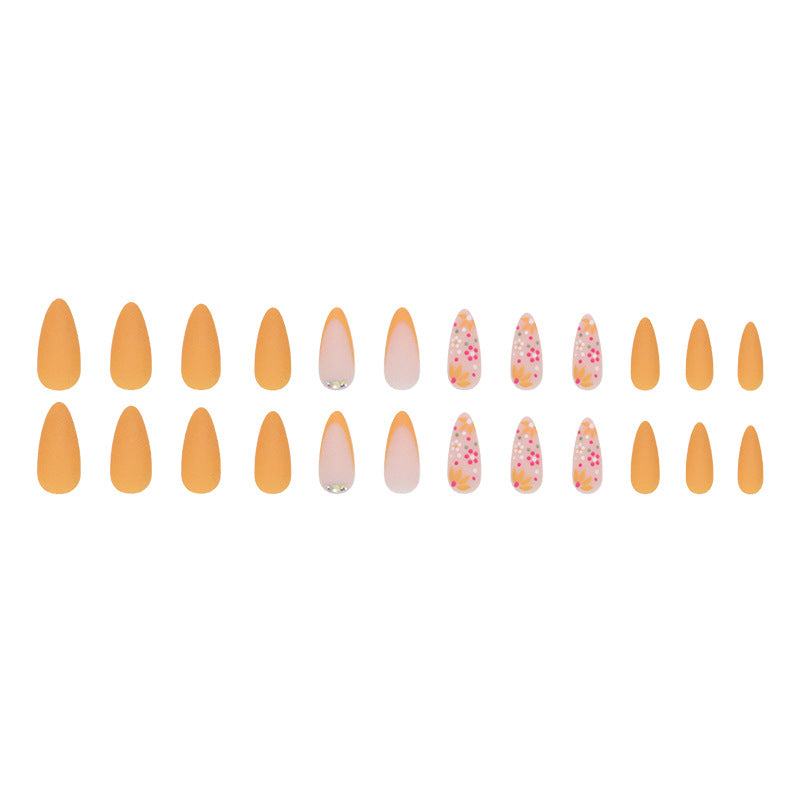Round Head Almond Nail Matte Texture