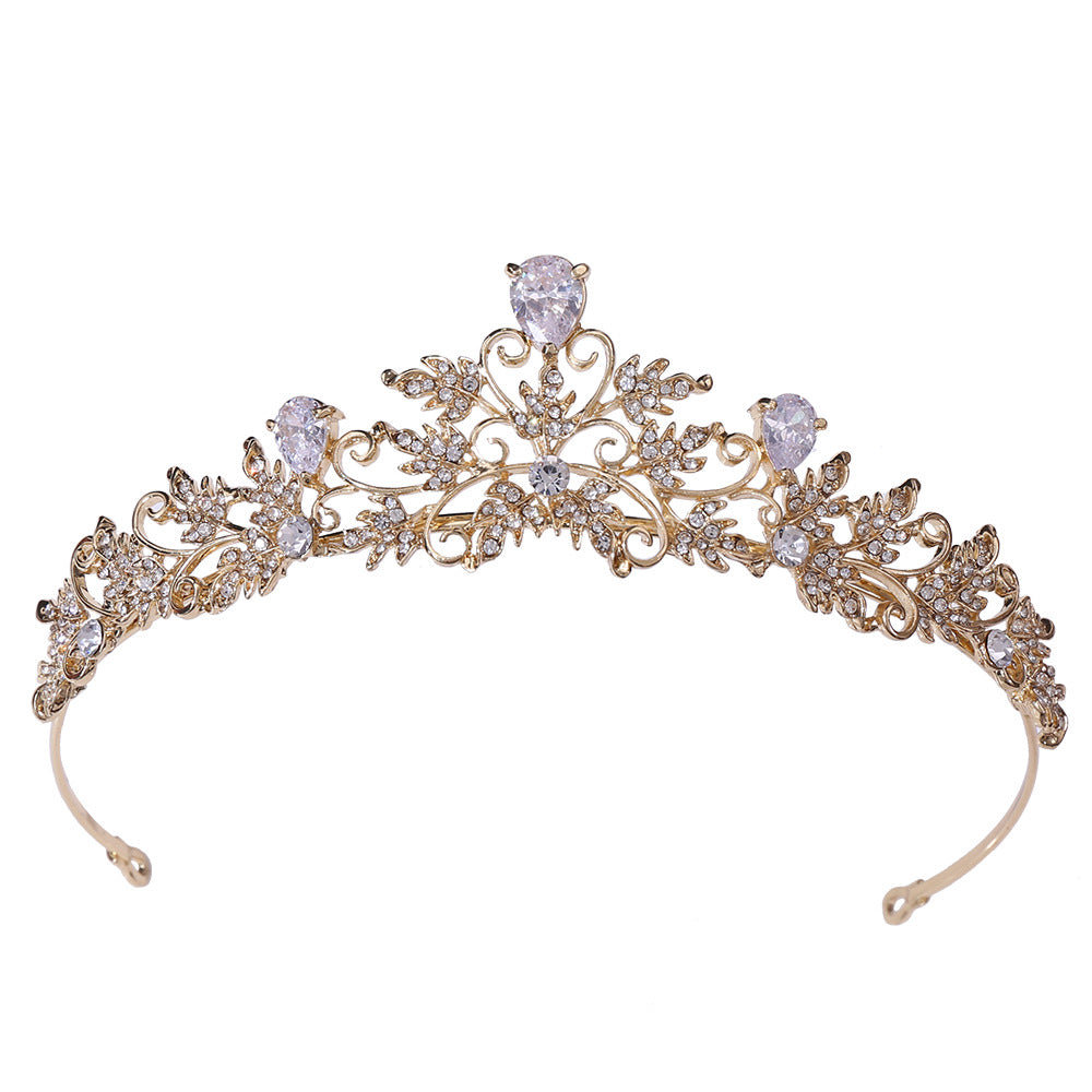 Wedding Headpiece Leaf With Rhinestones