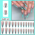 Chinese Style Plum Blossom Long Pointed Nail