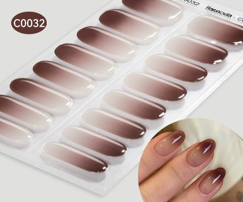 Harunouta Nail Stickers UV Gel Nail Sticker Semi-curing