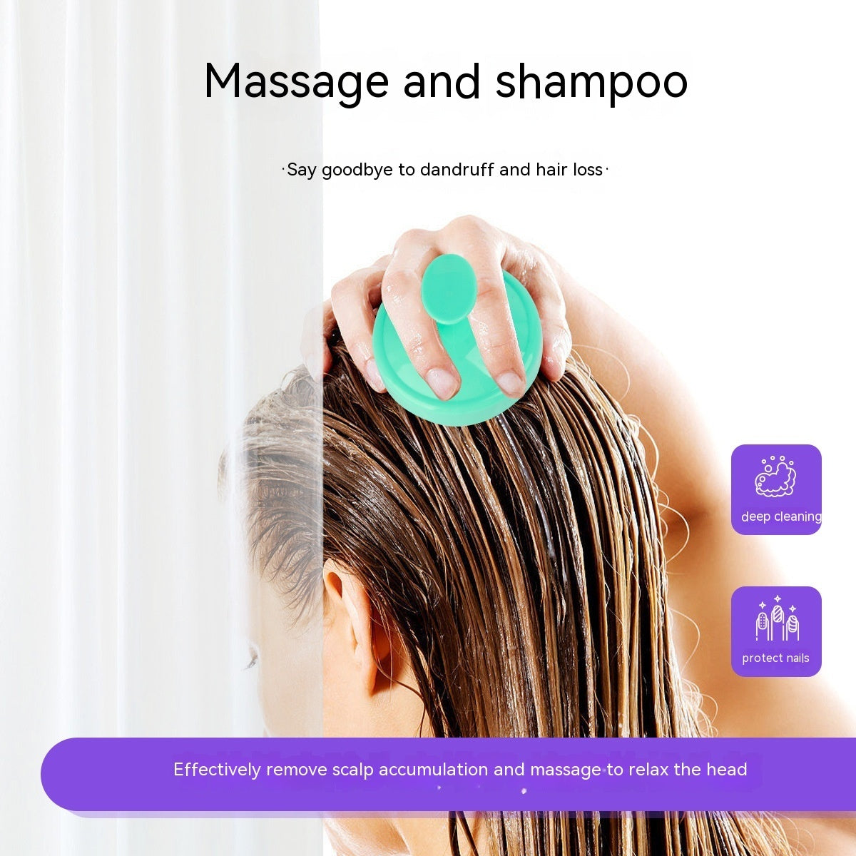 Head Massage Soft Silicone Shampoo Brush Comb Hair Tools