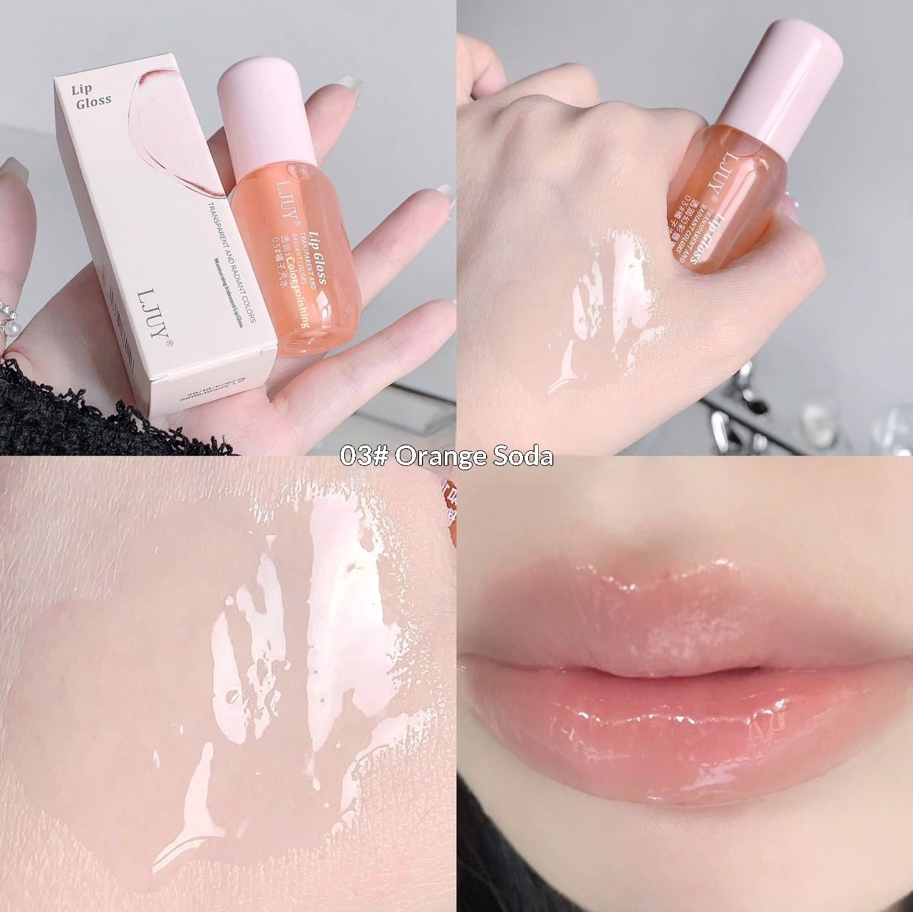LJUY Lip Oil Translucent And Illusionary Color Lip Gloss Transparent