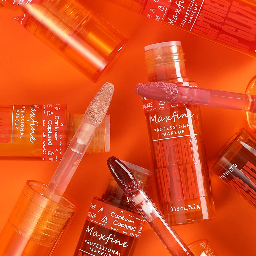 Amber Lip Glaze Set Mirror Nonstick Cup