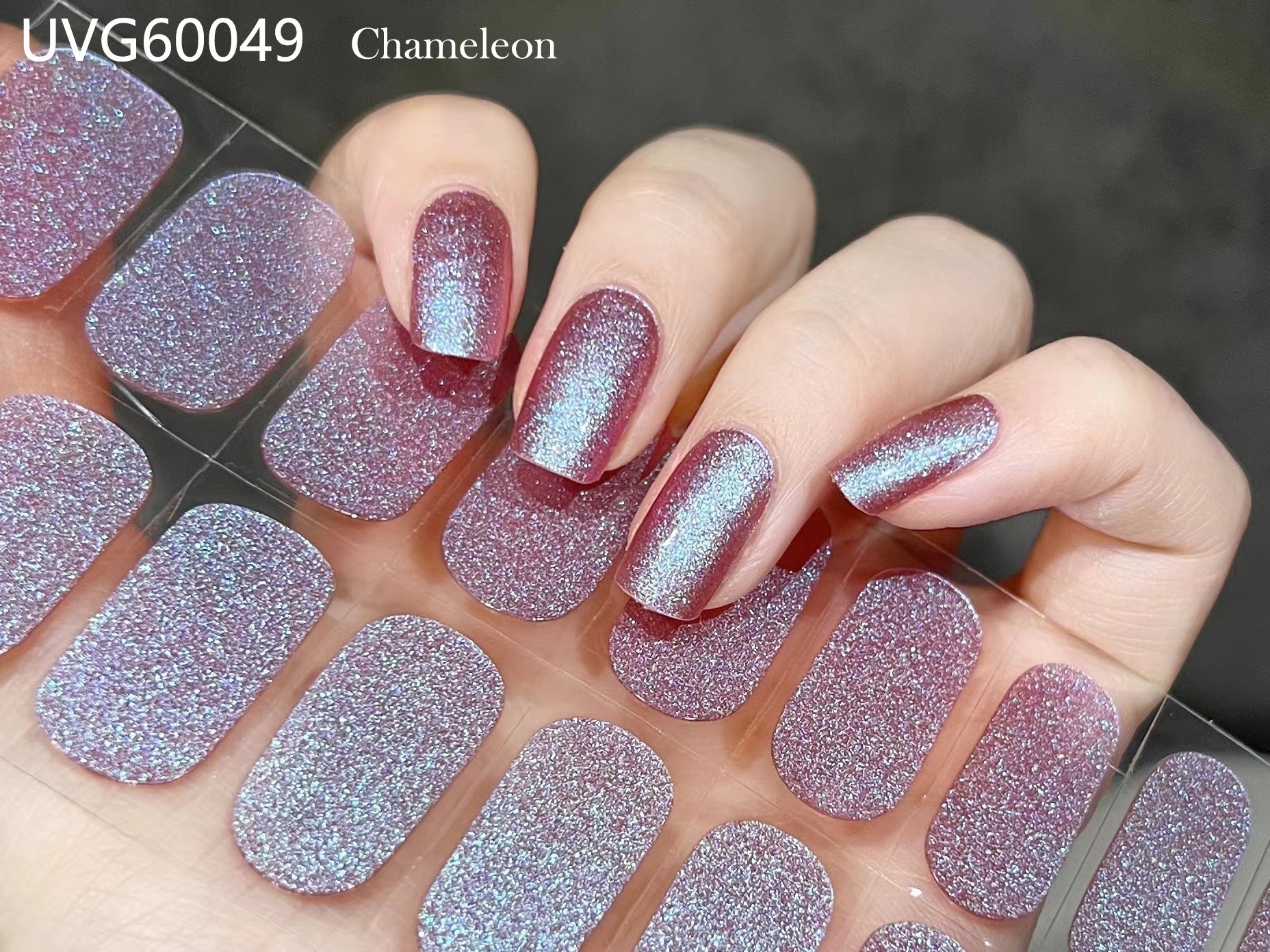Blush Nail Stickers Uv Semi-baked Gel