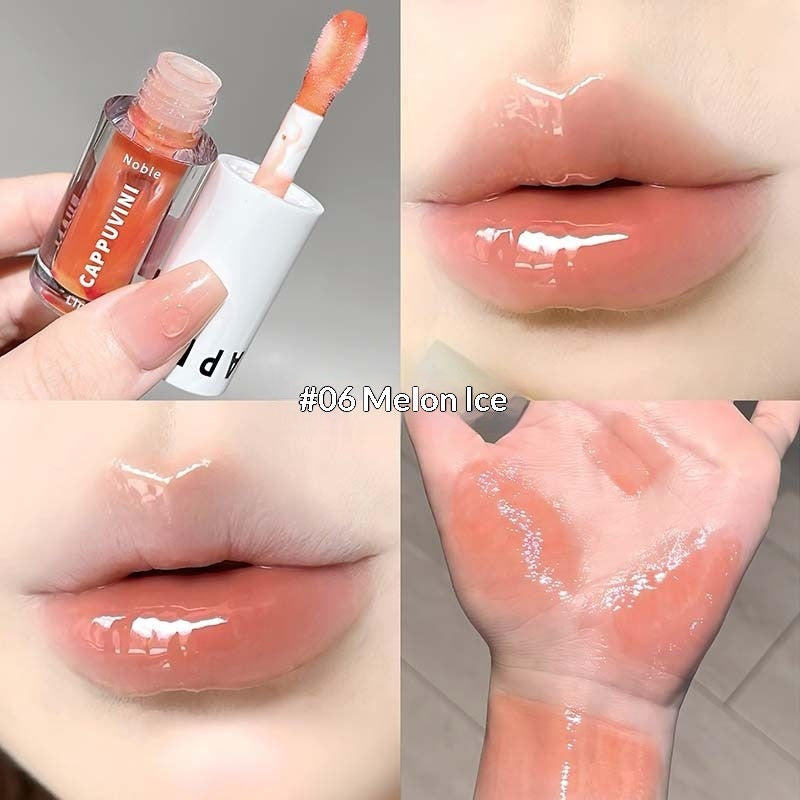 Iced Slush Double-Color Mirror-Finish Dewy Glass Brightening Lip Gloss