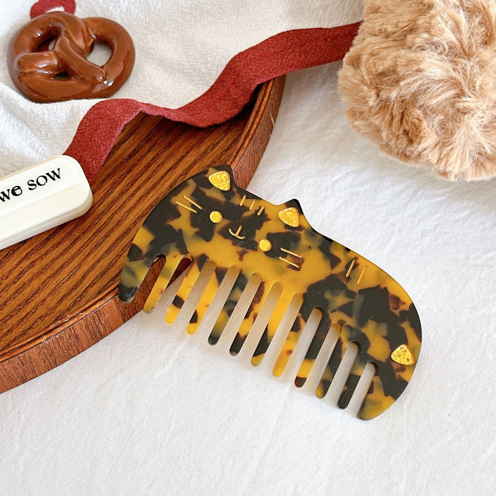 Retro Acetate Portable Cute Cat Comb