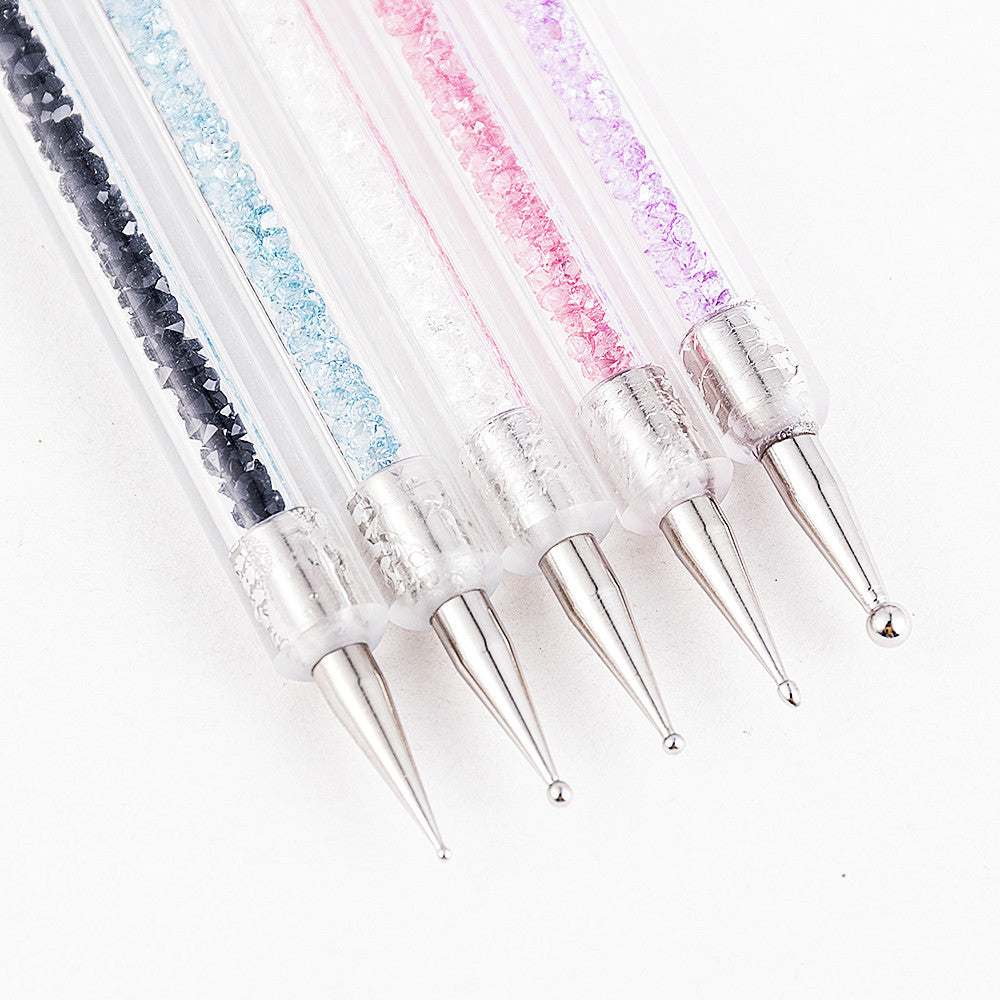 5pcs Set Of Brushes, Point Drill, Draw Line And Painted Nail Pen