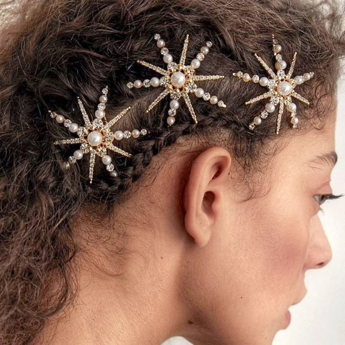 Electroplated Women's Metal Leaf Top Clip Feather Headwear