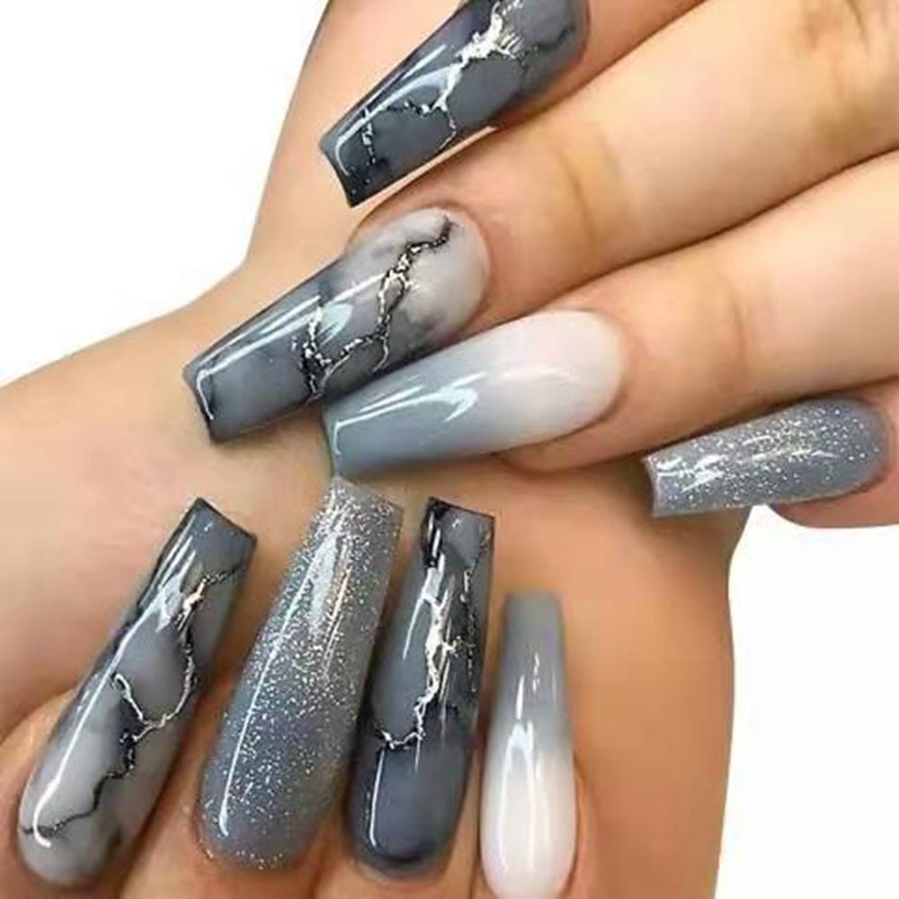 Marble Stick-on Crystals Wear Nail Polish