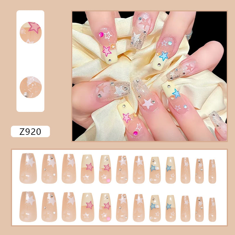 Nail Stickers Detachable Nail Crystal 24 Pieces