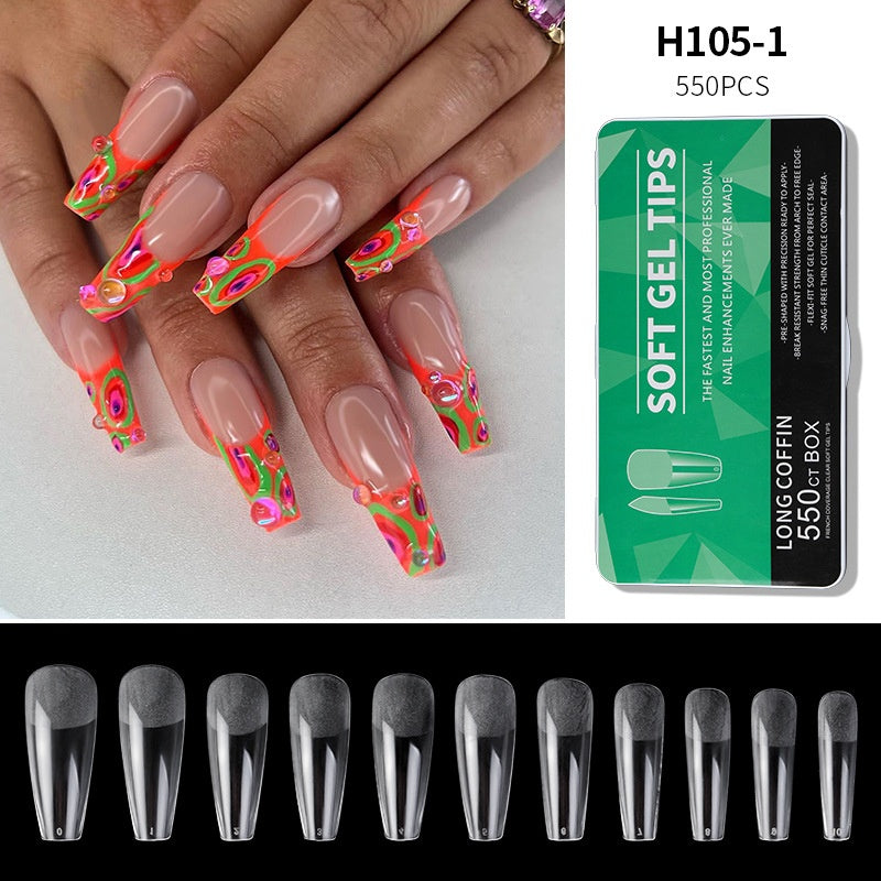 Porcelain White Box Nail Polish Ultra-thin And Scratch Free Matte soft gel tips