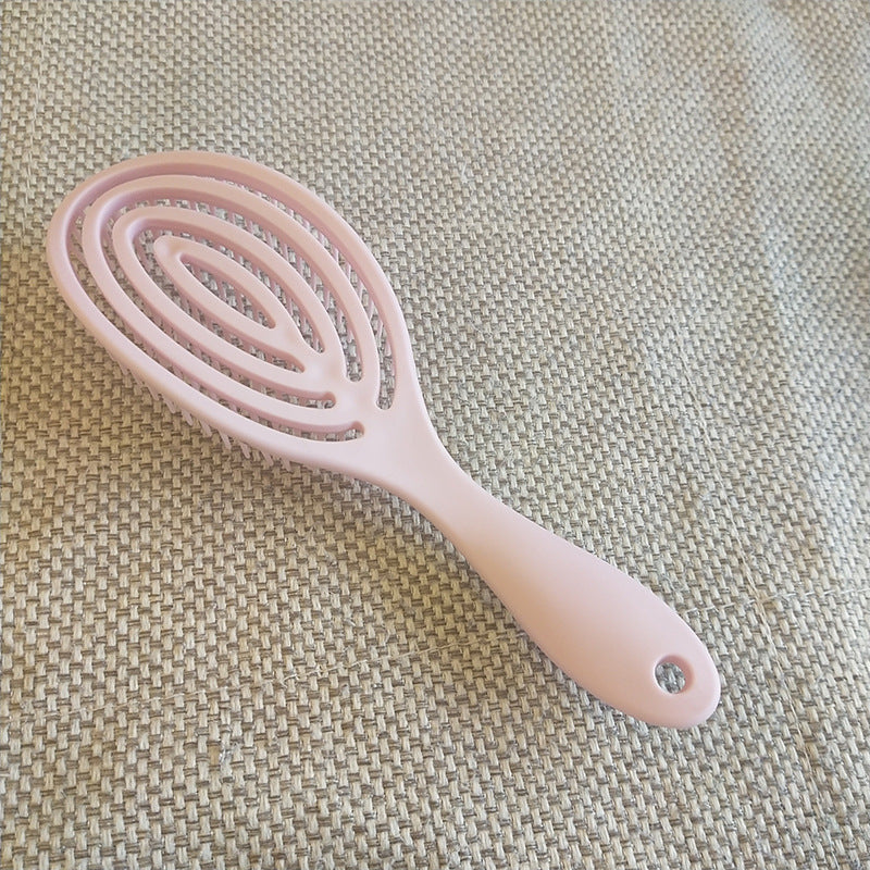 Women's Plastic Oval Hollow Massage Comb