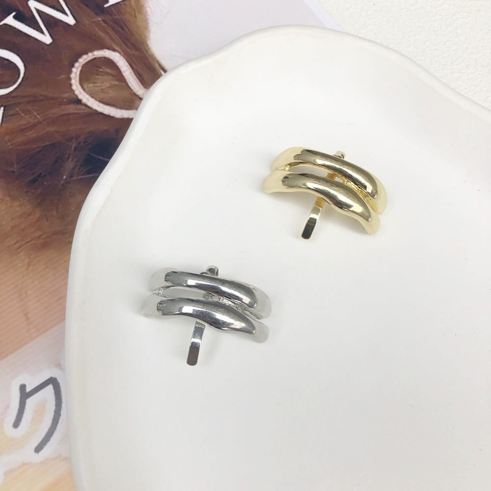 U-shaped Japanese Texture Metal Tie Hair Hair Hook Sweet Cool Low Ponytail Clip