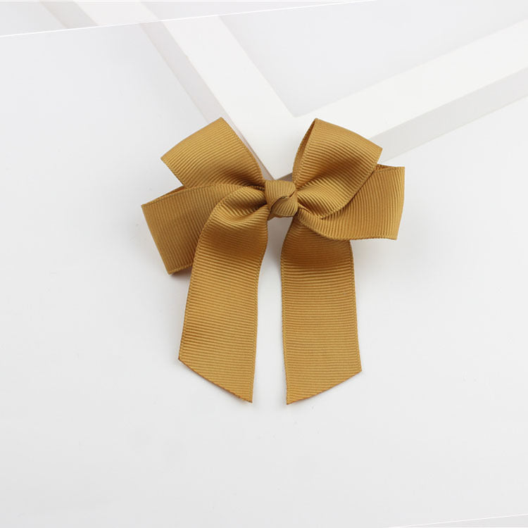 European And American Children Hairpin Ornament Four-ear Ribbon