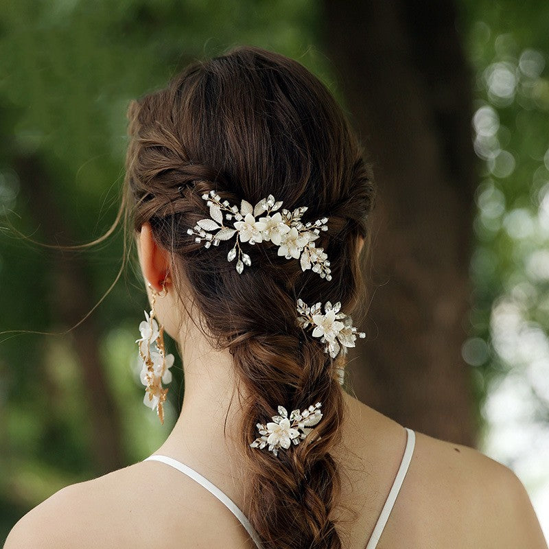 Handmade Hairpin Earrings And Comb Combination