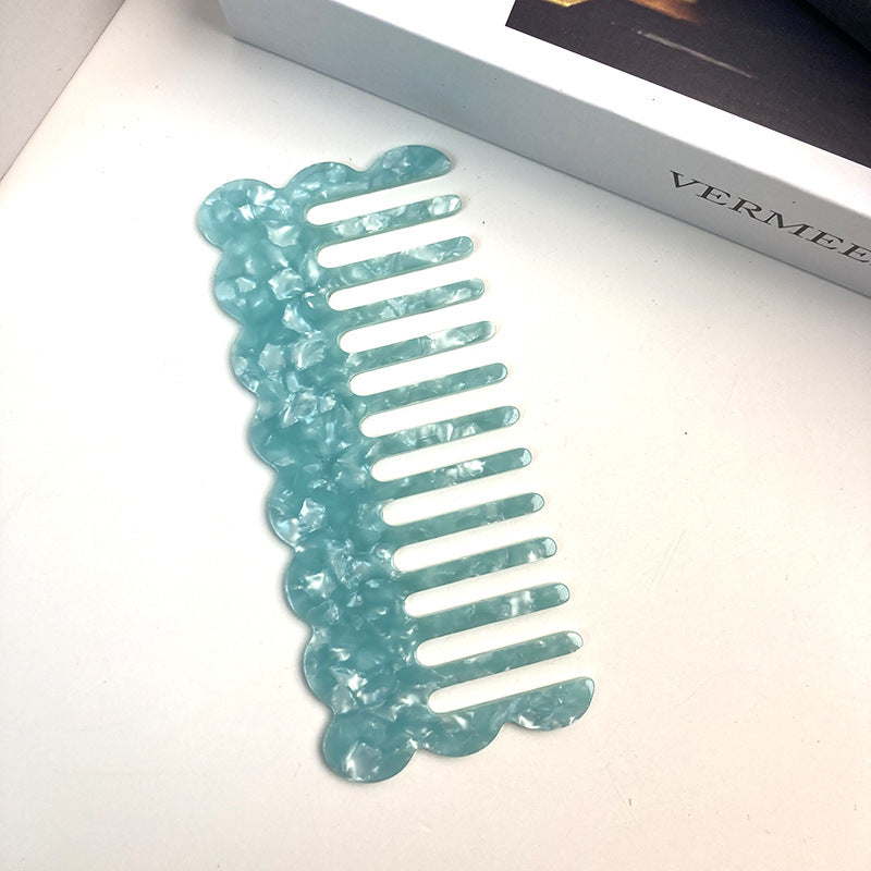 Acetate Board Geometric Simple Retro Cute And Graceful Wave Hairdressing Comb