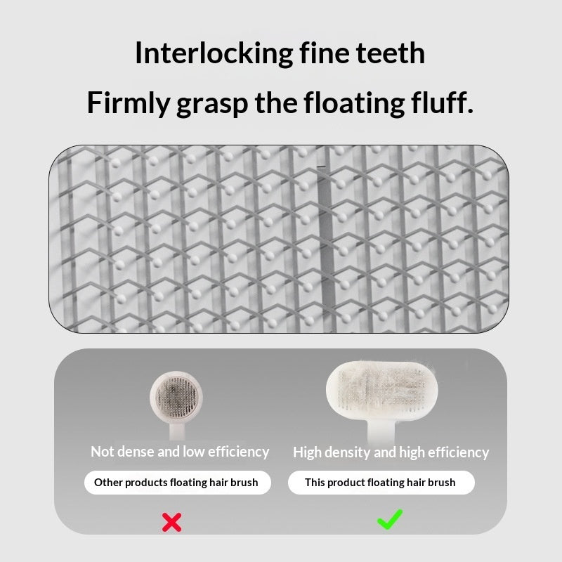 Pet Grooming Brush All-in-One Massage Comb With Needle Design For Removing Loose Fur And Fluff