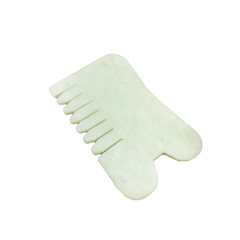 Hand-polished  Green Whole Body Meridian Scraping Comb