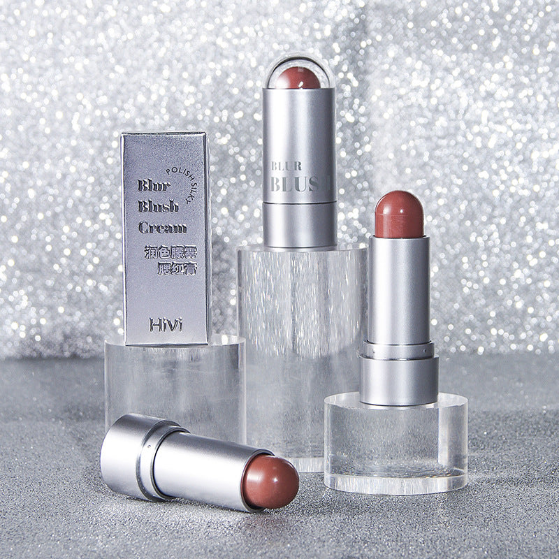 Blur Touch Color Mist Silver Tube Blush Stick Lips And Cheeks Can Be Used For Natural Development