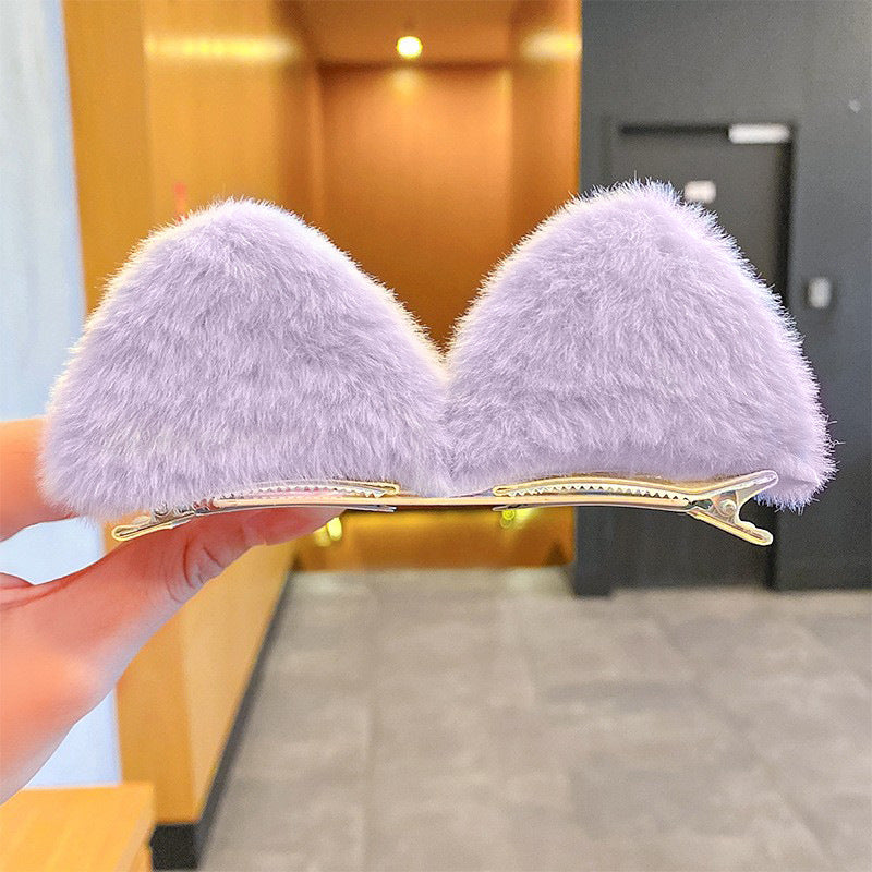 Cos Props Korean Hair Accessories Plush Hairpin